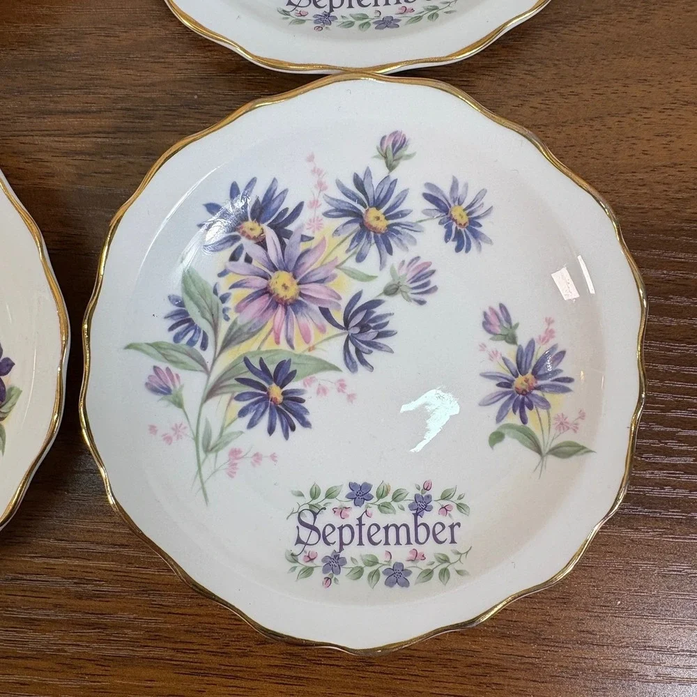 Regency Butchart Gardens Fine Bone China Floral Plates 4.5